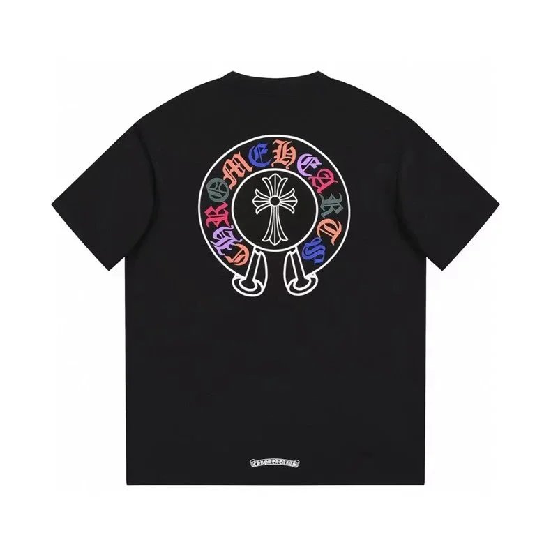 Chrome Hearts Black Graphic Print Cross Necklace T-Shirt