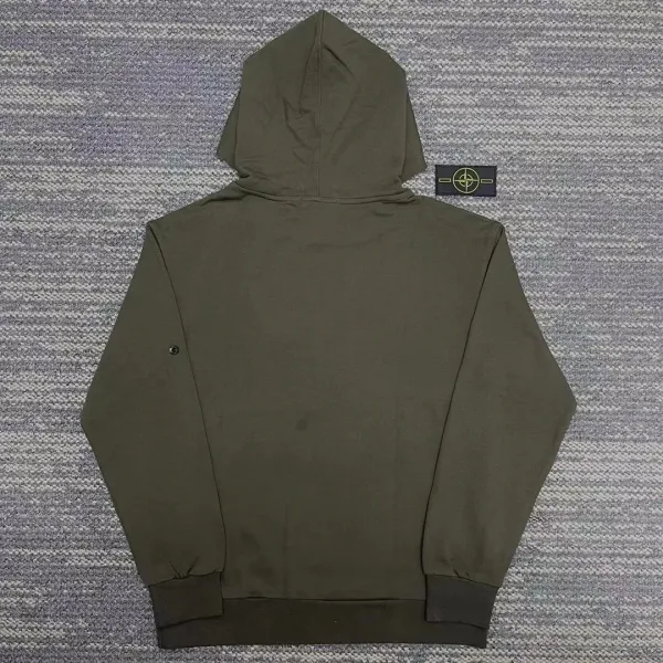 Stone Island Logo Patch Hoodie Gray - 8
