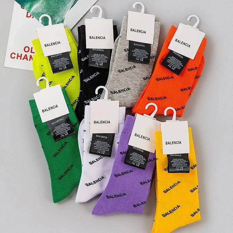 Balenciaga Logo Print White Socks product detail 2 in Litbuy spreadsheet finds