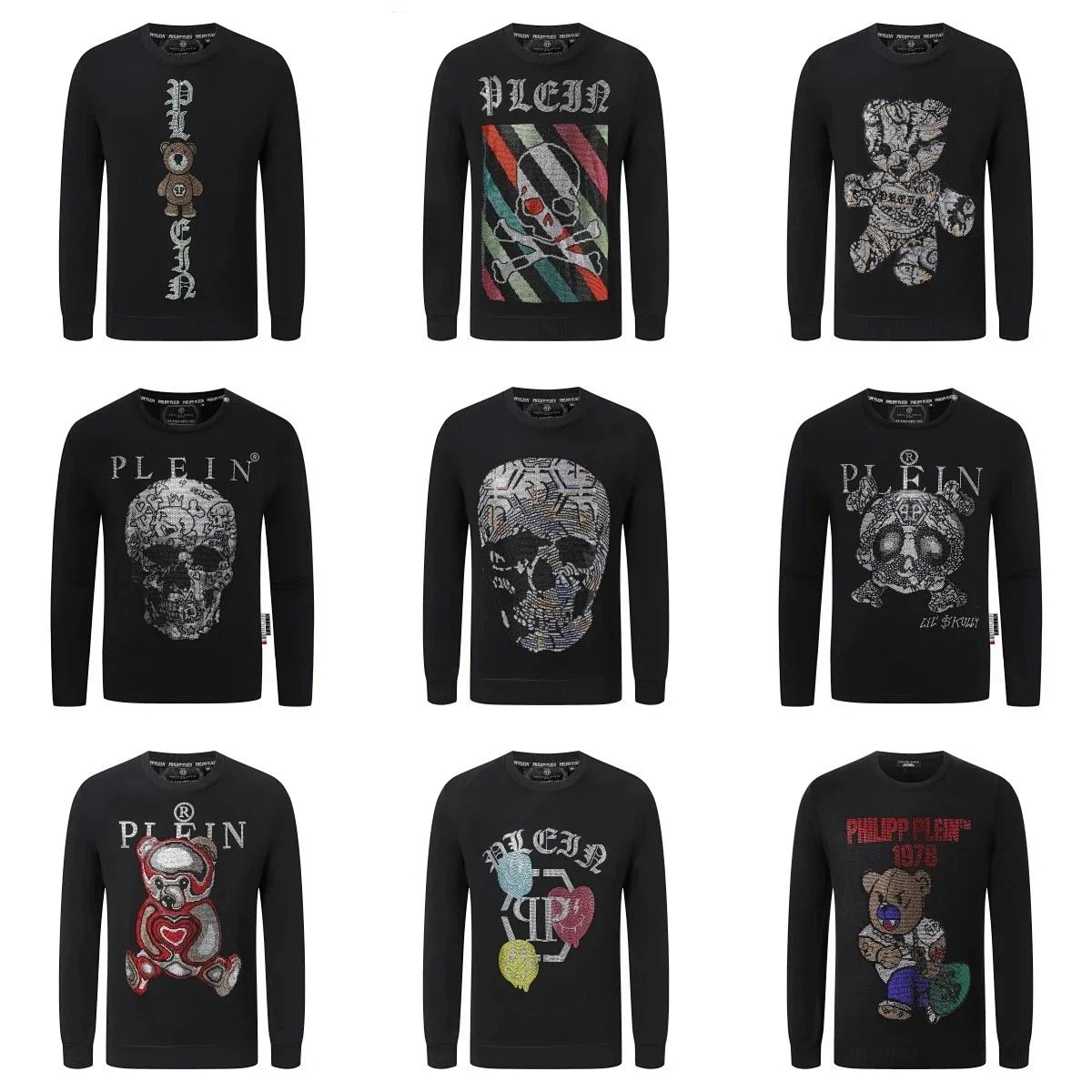 Philipp Plein Skull & PP Logo All-Over Print Tracksuit Black product detail 2 in Litbuy spreadsheet finds