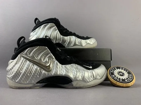 Nike Air Foamposite One Metallic Silver Black Sneakers - 1