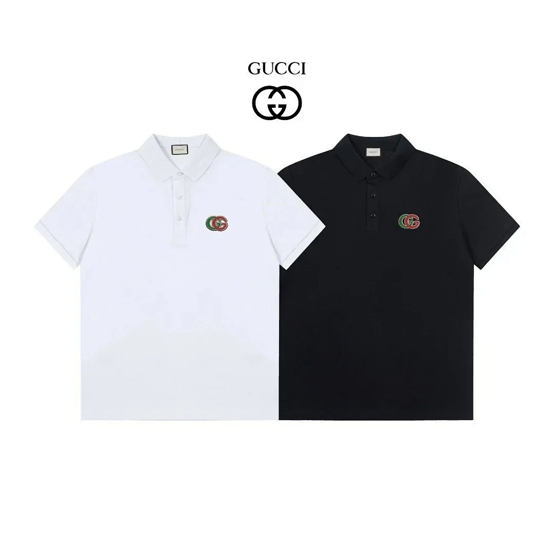 Gucci Logo-Embellished Black Polo with Red-Green Trim Polo Shirt product detail 2 in Litbuy spreadsheet finds