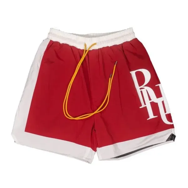 Rhuigi Villa Shorts Red White Yellow Drawstring Shorts - 1