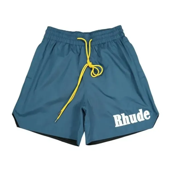 Rhude Logo Swim Shorts Blue - 1