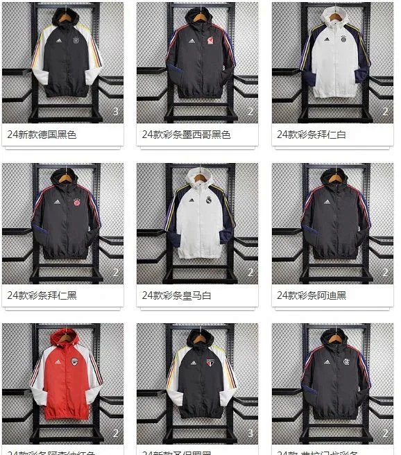 Adidas Manchester United Windbreaker Black White product detail 2 in Litbuy spreadsheet finds