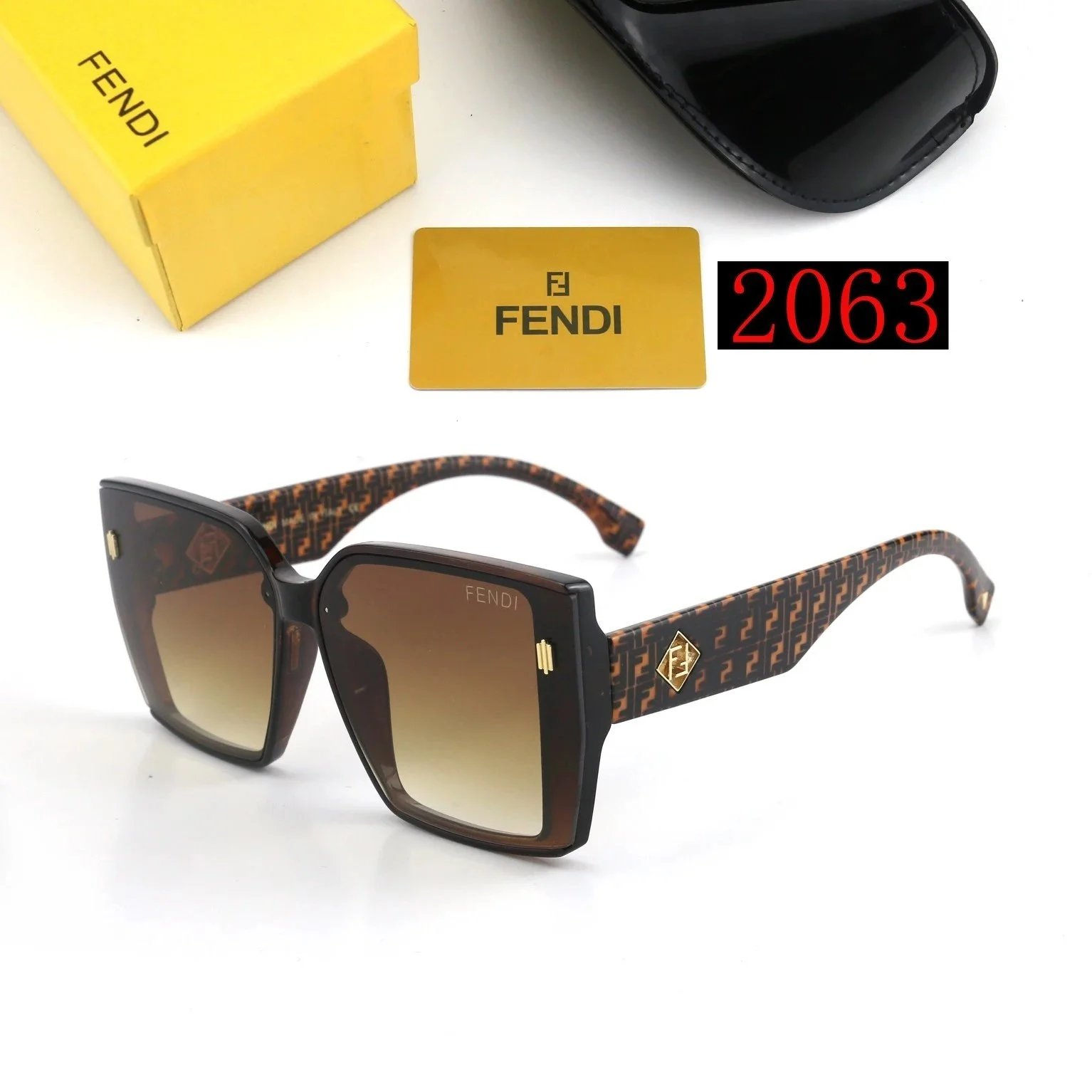 Fendi Eyewear 1924 square rimless sunglasses image 7