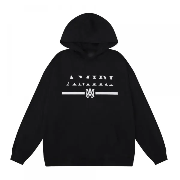 Amiri Logo Graphic Hoodie Black - 1