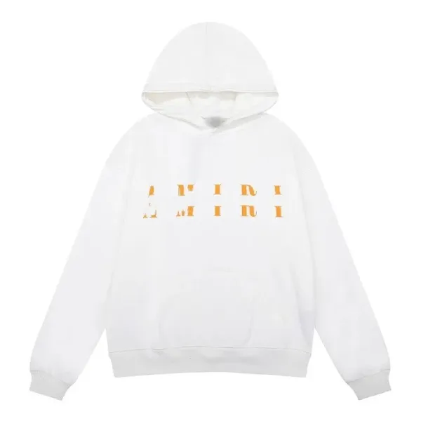 Amiri Logo Print White Hoodie - 1