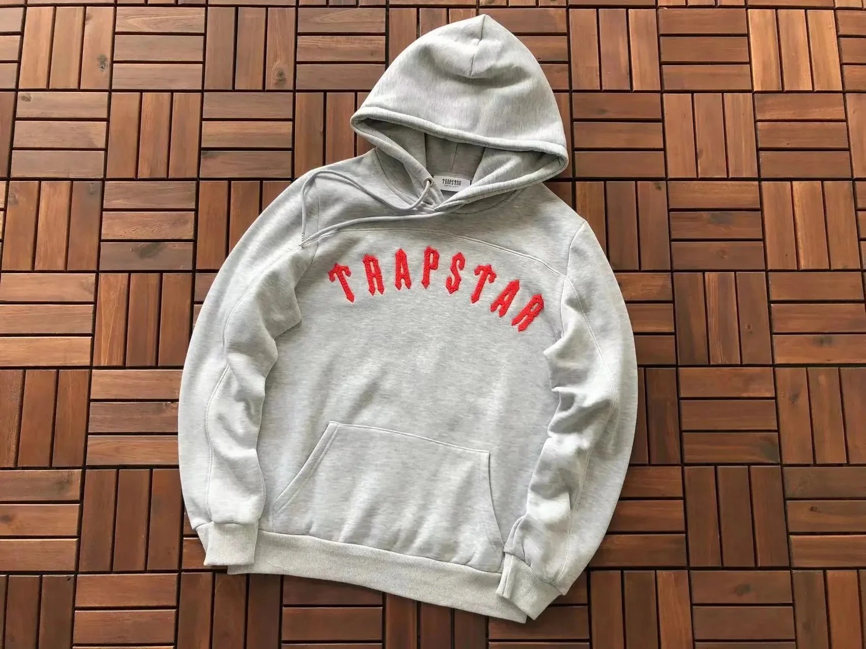 Trapstar Jackets Zip-Up Windbreaker with Red Appliqué Details — 11