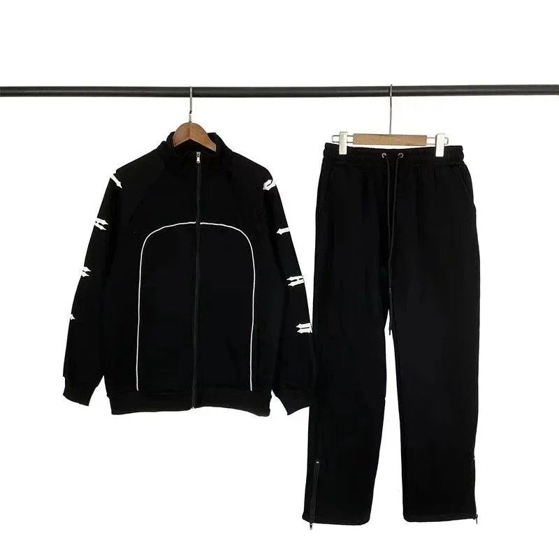 Trapstar Jackets Zip-Up Windbreaker with Red Appliqué Details — 39