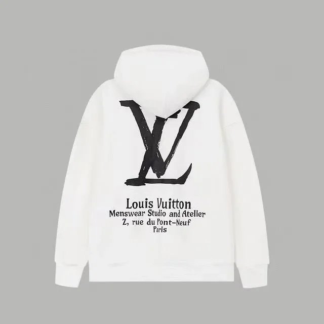 Louis Vuitton Graphic Print Black White Oversized Sweatshirt