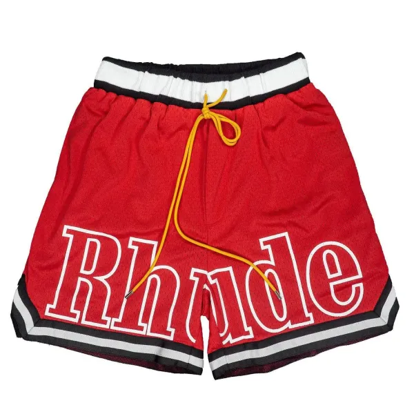 Rhude Basketball Shorts Red - 1
