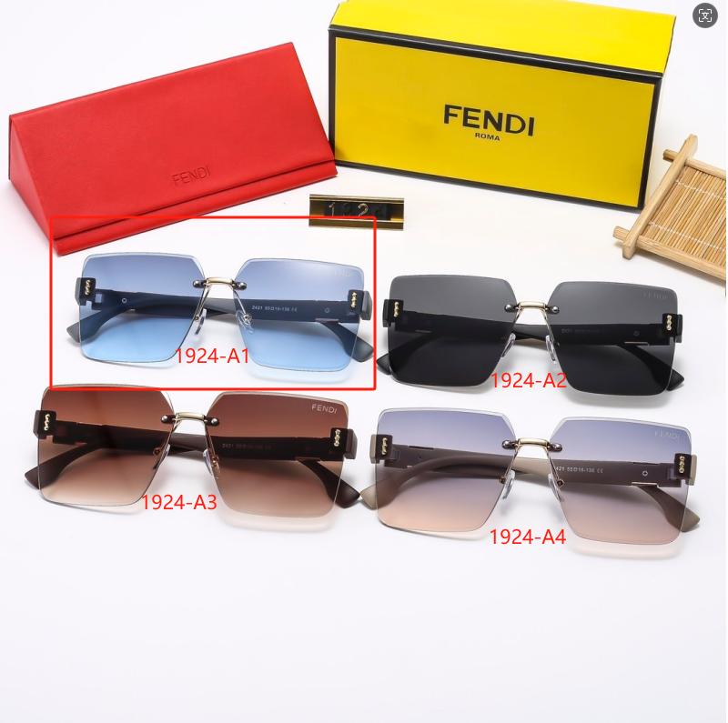 FENDI Square Sunglasses Fashion Designer Eyewear for Women Men – QC photo 1