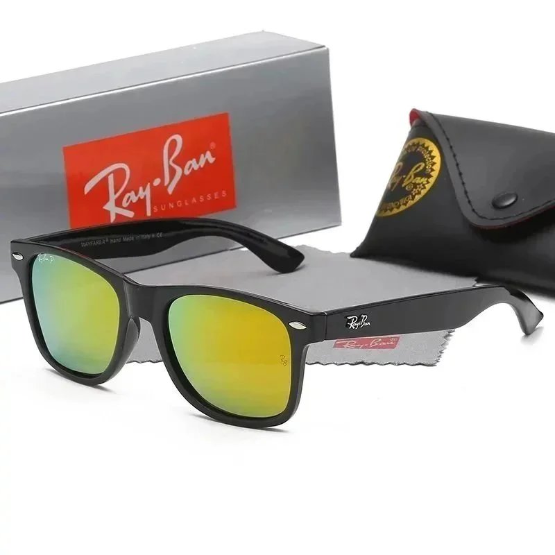 Ray-Ban Ray-Ban Classic Wayfarer Sunglasses with Green Gradient Lenses Black