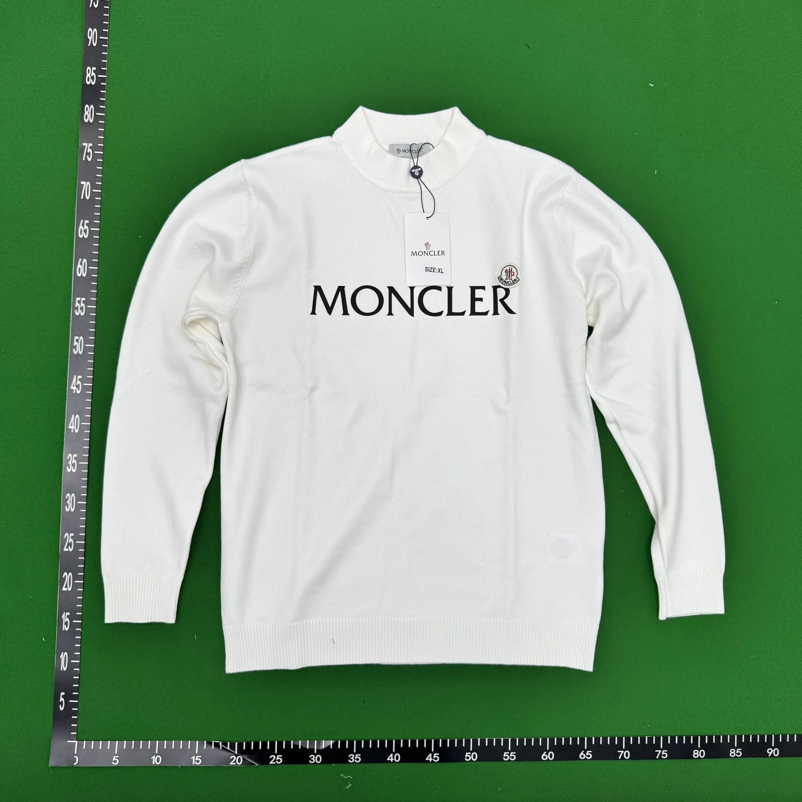 Moncler Crewneck White Classic Knit Sweater