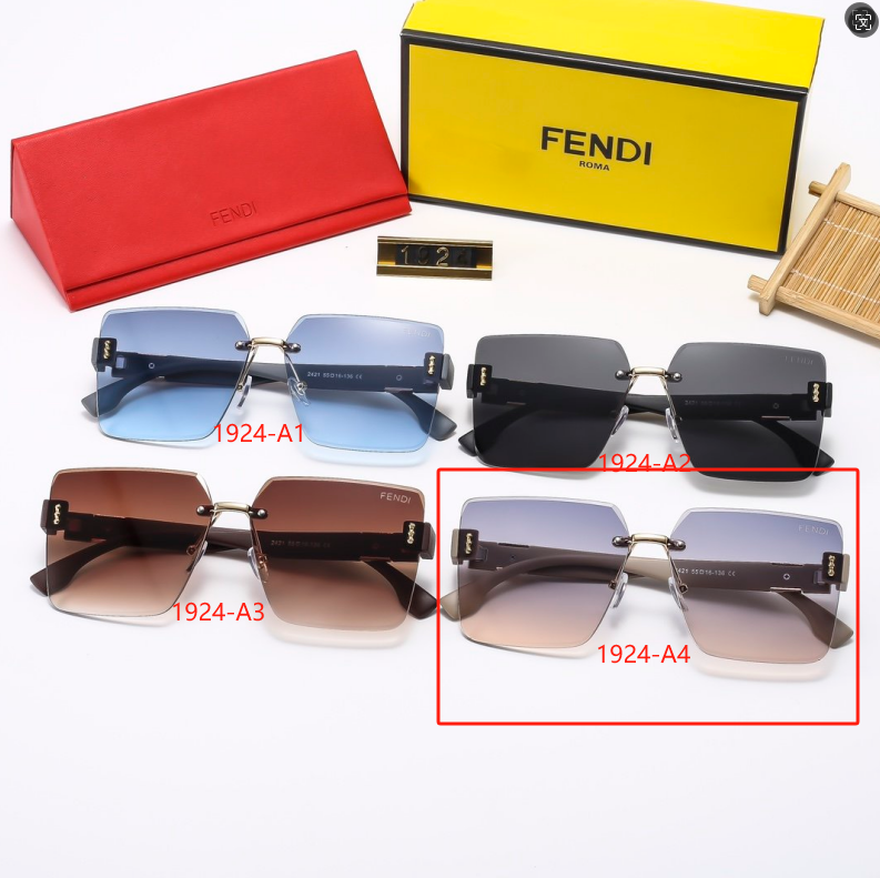 Fendi Eyewear 1924 square rimless sunglasses — 1924-A4