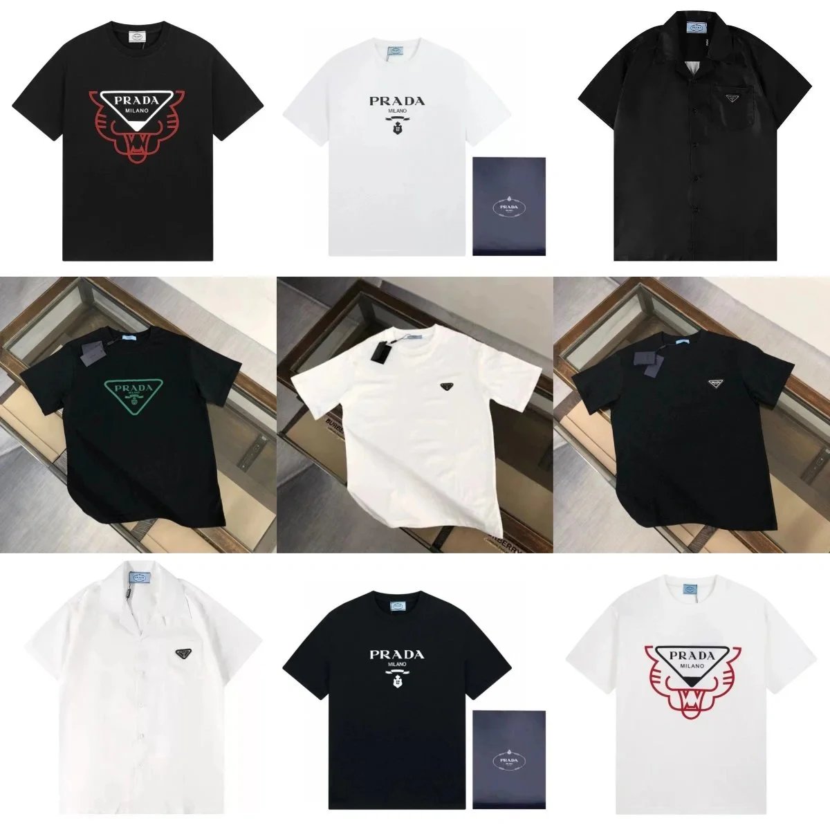 Prada Triangle Logo T-Shirt/Short-Sleeve Shirt