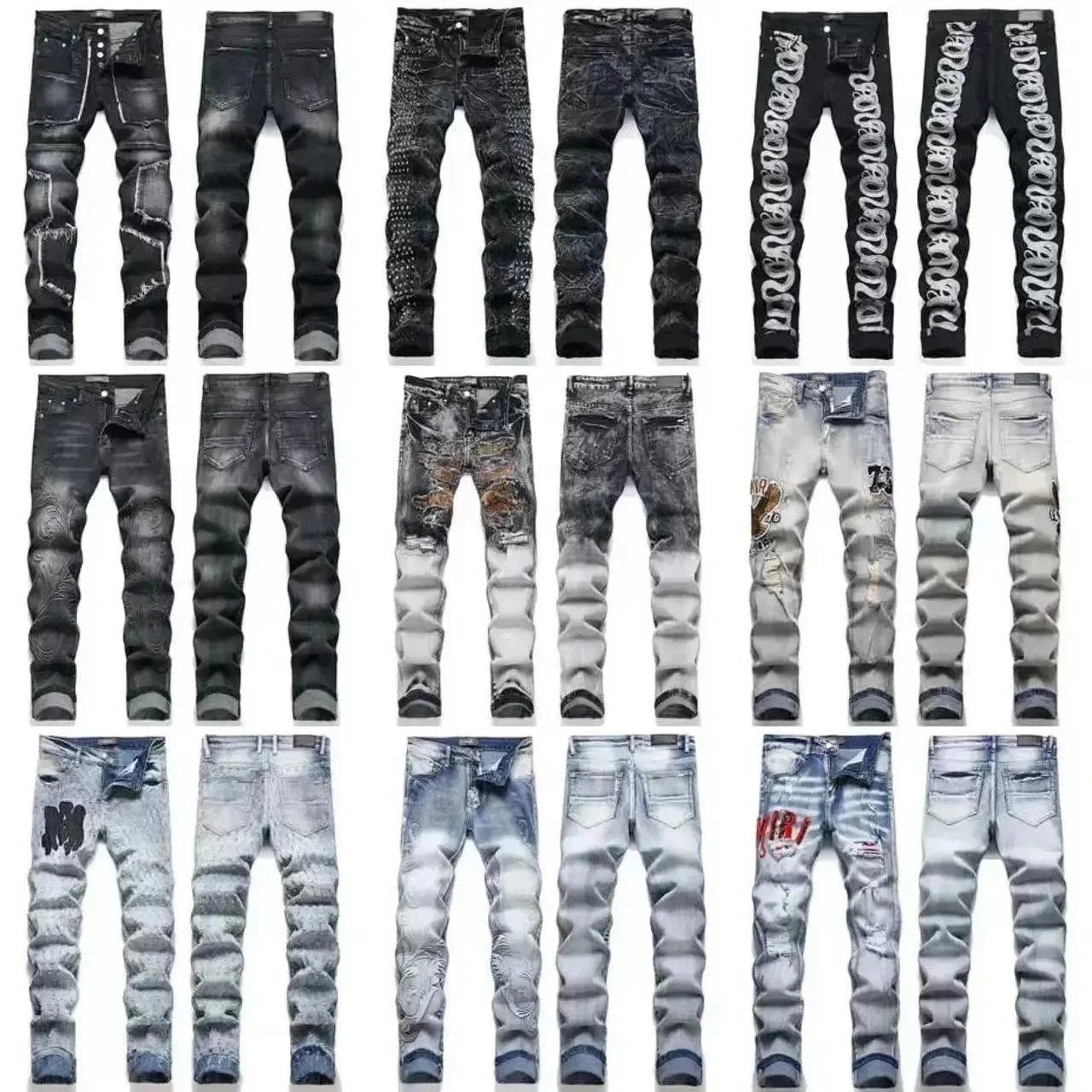 Designer Men's Distressed Skinny Jeans