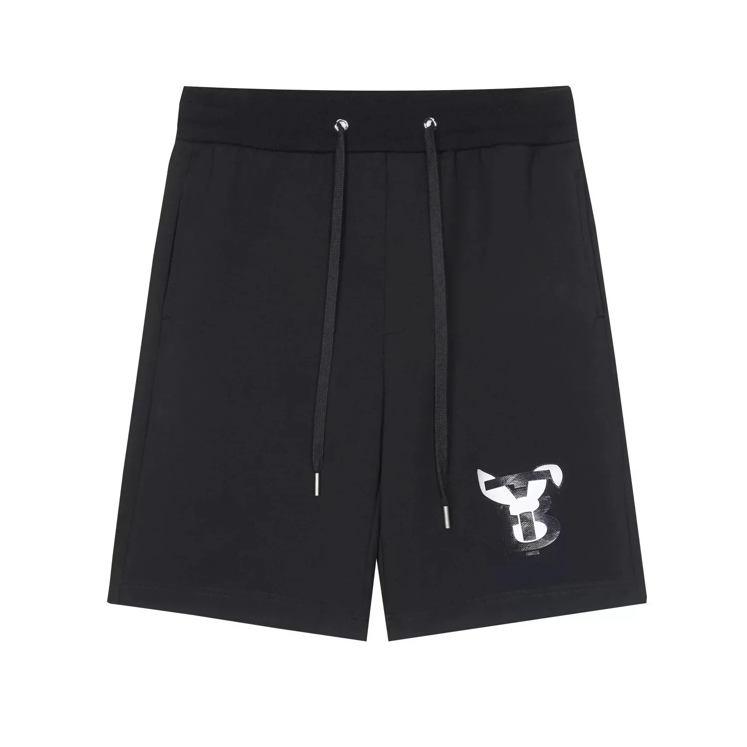 Yeezy Black Yeezy Shorts with White Logo Black