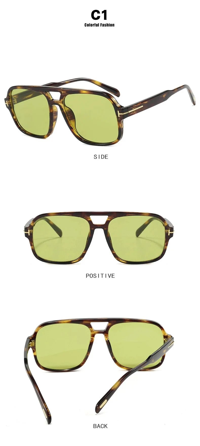 Design C4 Aviator-Style Sunglasses Black - 10