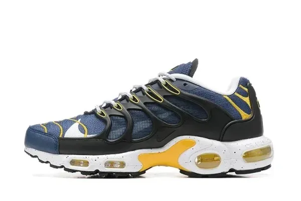 Nike Air Max Plus Navy Yellow White Sneakers - 1