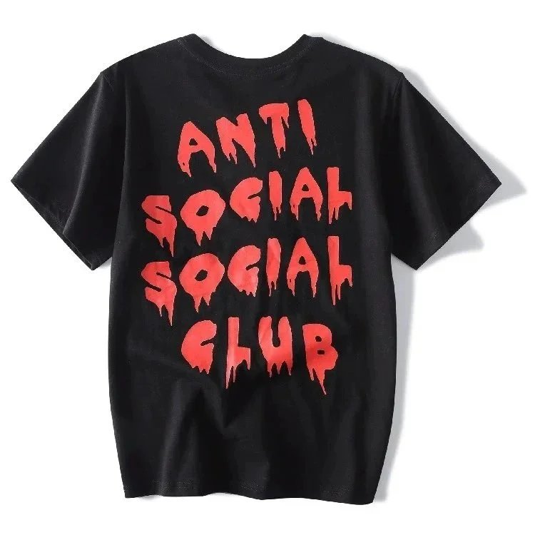 Anti Social Social Club Anti Social Social Club Black T-Shirt with Red Graphic Print Black