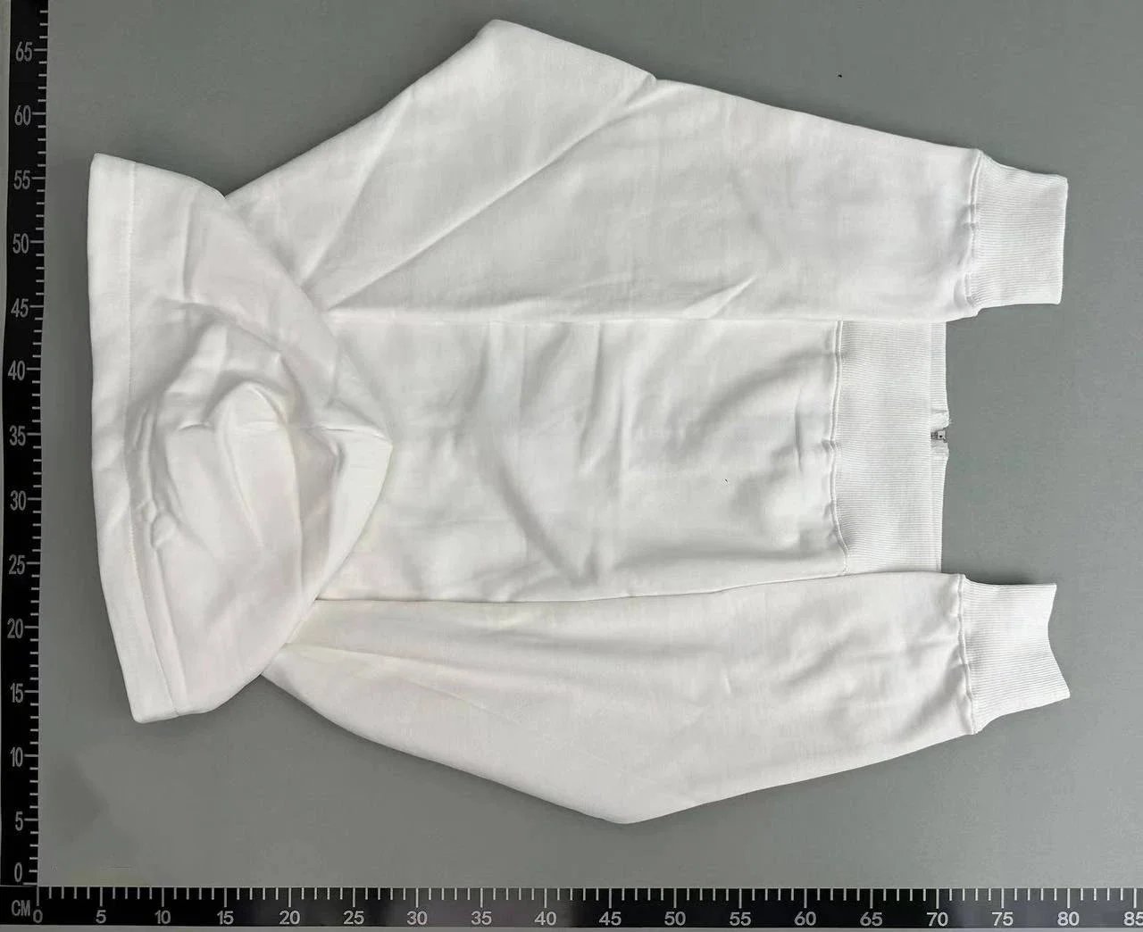 Ami Paris White Heart Embroidery Zip-Up Hoodie