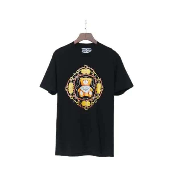 Moschino Teddy Bear Chain Motif Black T-Shirt - 9