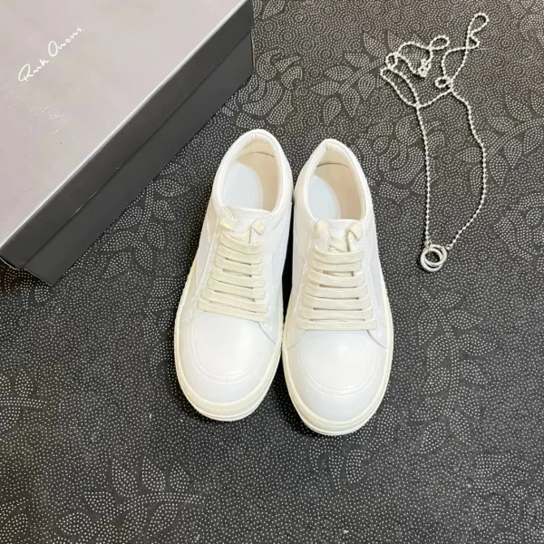 Rick Owens DRKSHDW Low-Top Canvas Sneakers Black/White - 12