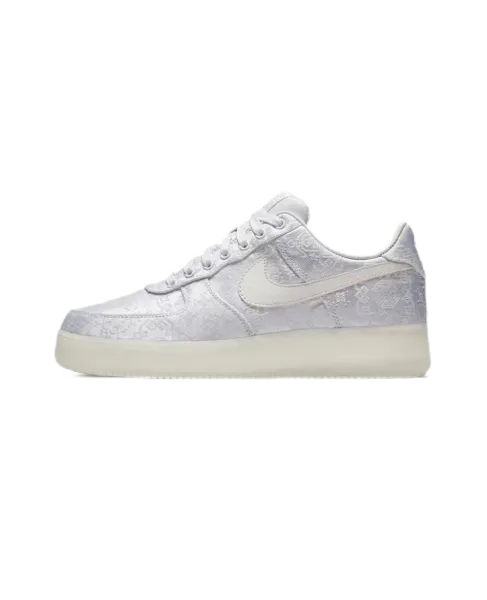 Nike Air Force 1 Low White Jacquard Sneakers - 1