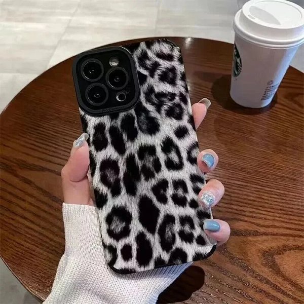 Design Leopard Print Faux Fur Phone Case for iPhone Phone Case product listing in Litbuy spreadsheet finds