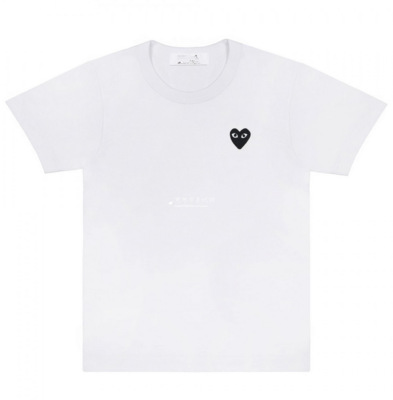 Comme des Garçons Comme des Garçons Play White T-Shirt with Black Heart Logo White