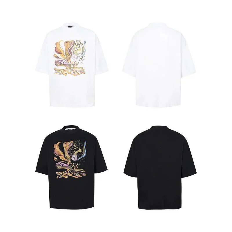 Eye Motif Oversized Cotton T-Shirt Assorted Colors Graphic Print