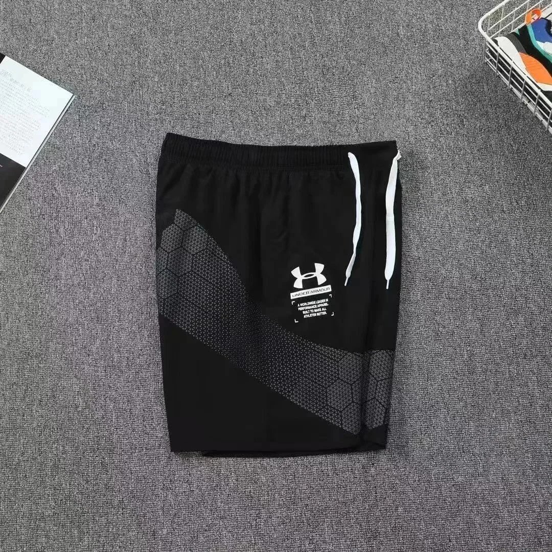 Under Armour 20607 Gray Black Navy Performance Running Shorts