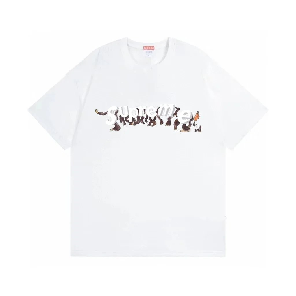Supreme Burberry Collaboration White Plaid Box Logo T-Shirt
