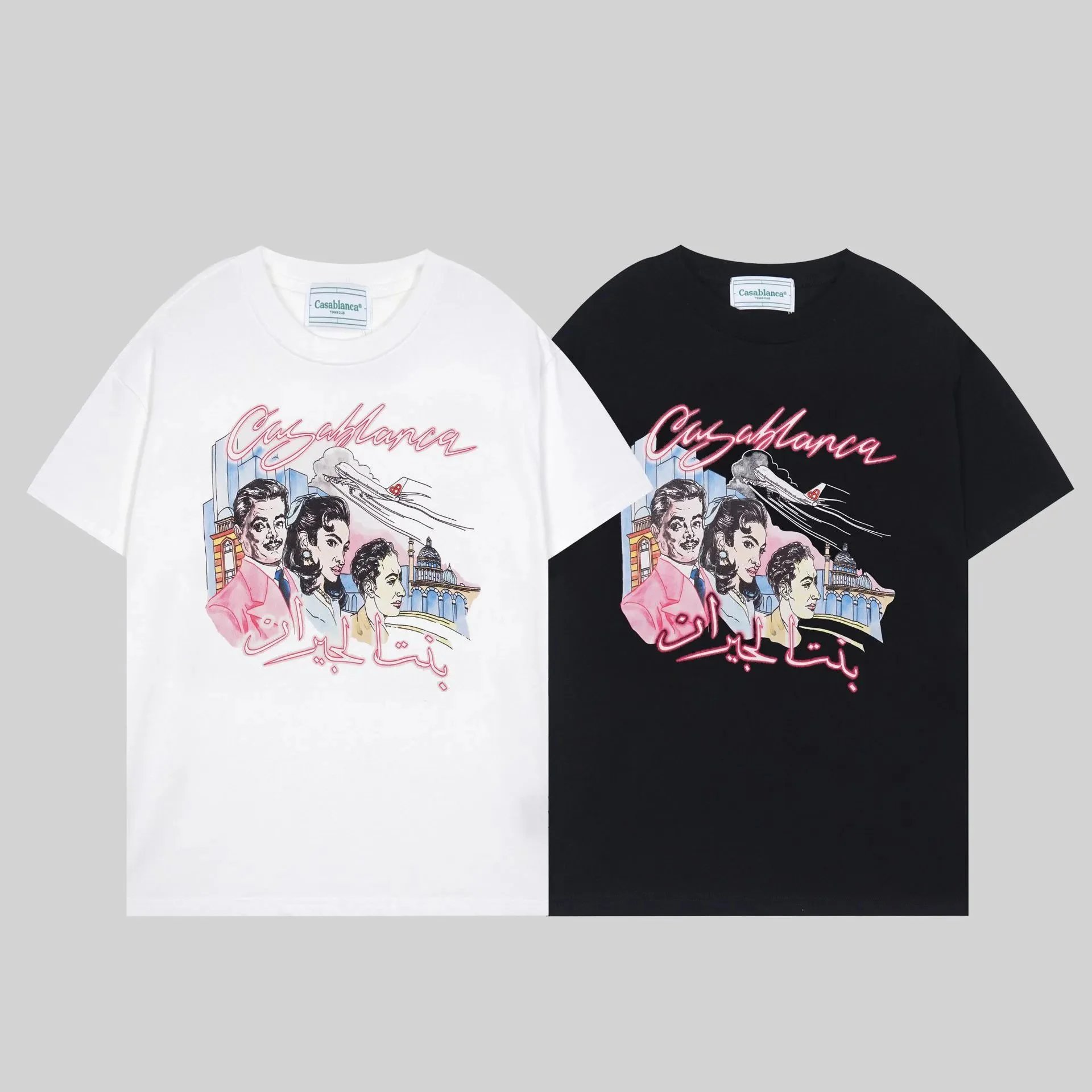 Casablanca Casa Racing White Black Graphic Tee