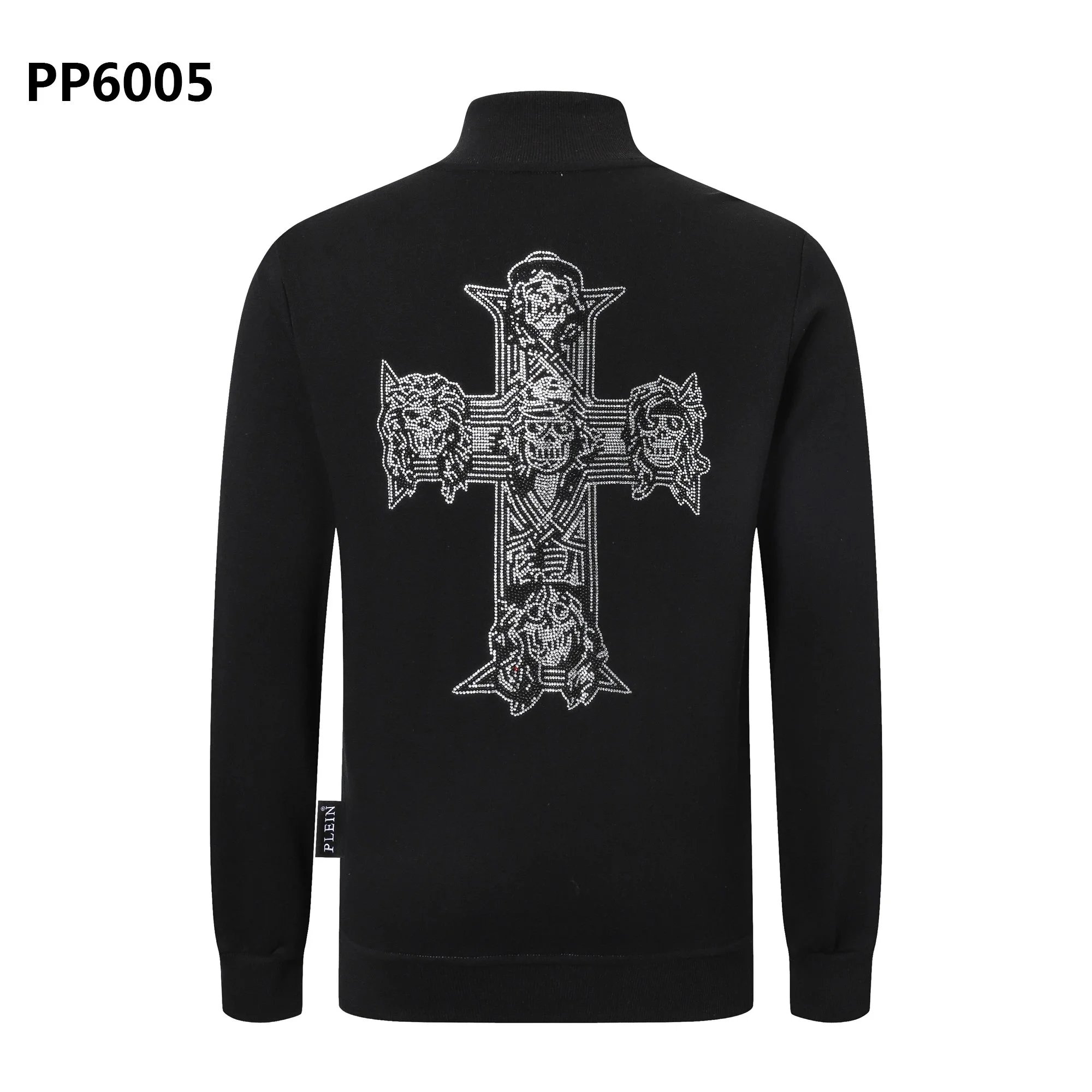 Philipp Plein PP6001 Black Embellished Logo Sweater