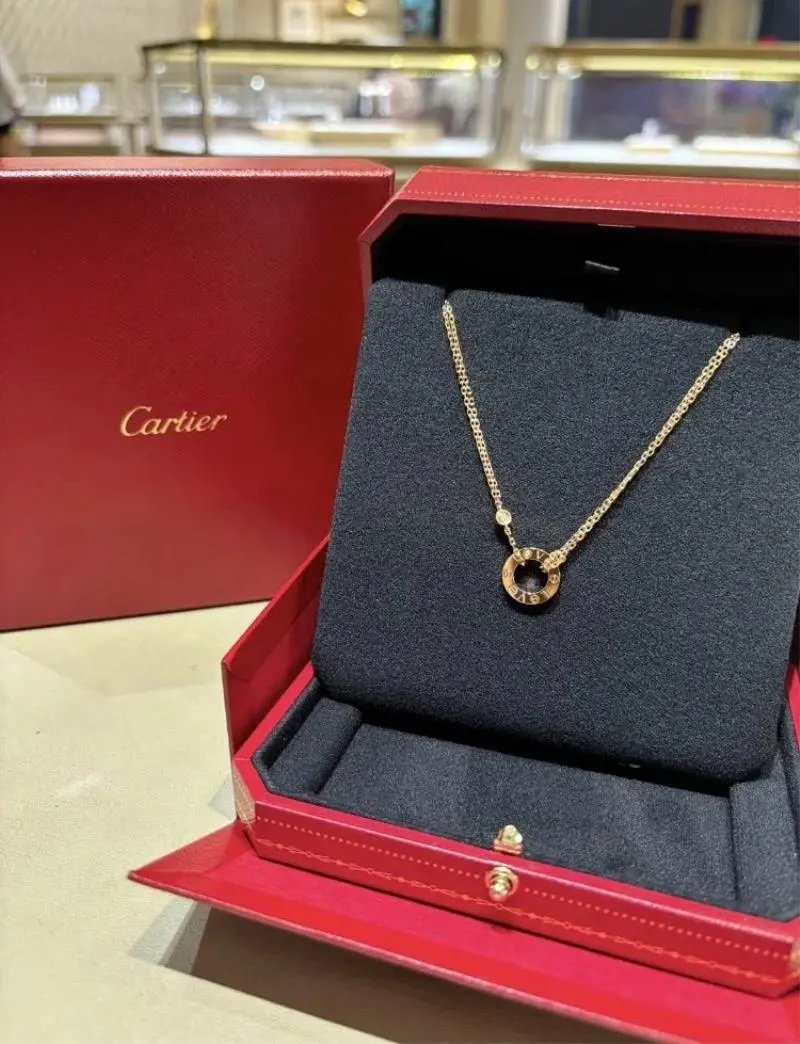 Cartier Cartier Love Ring Necklace in Rose Gold Gold