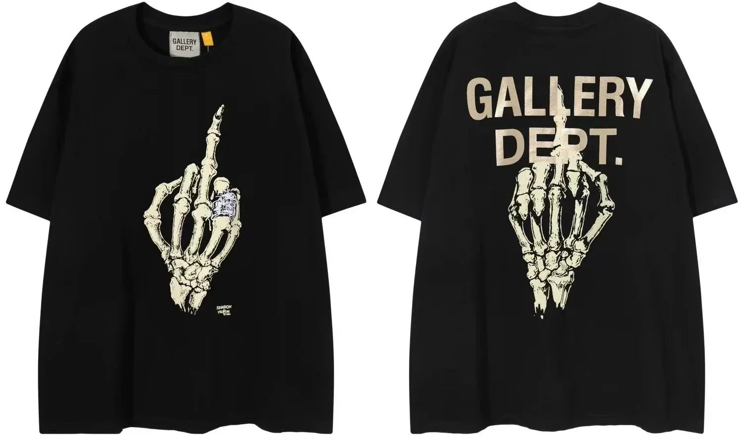 Gallery Dept. Graphic Print Black Off White Olive Green Oversized T-Shirt