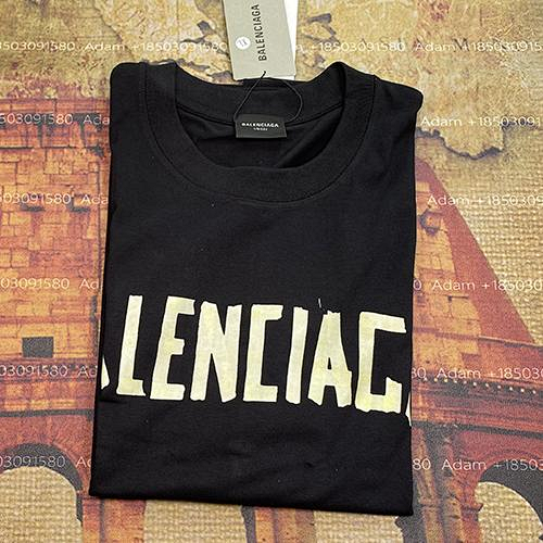 Balenciaga Logo Embroidered Black T-Shirt product detail 6 in Litbuy spreadsheet finds
