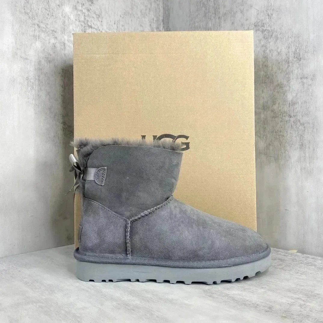UGG UGG Mini Bailey Bow Boots in Grey Grey