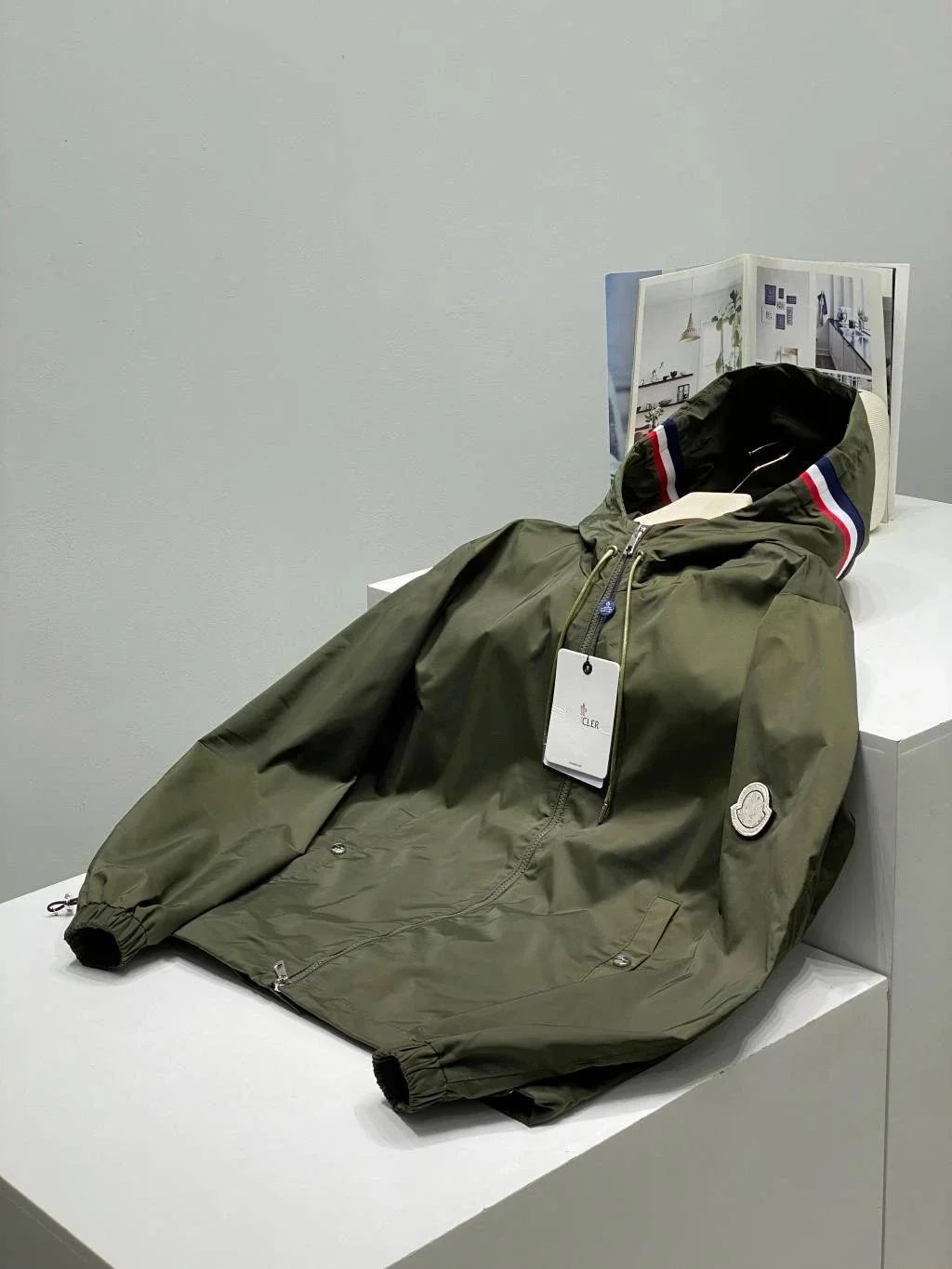 Striped Windproof Hooded Windbreaker photo 4