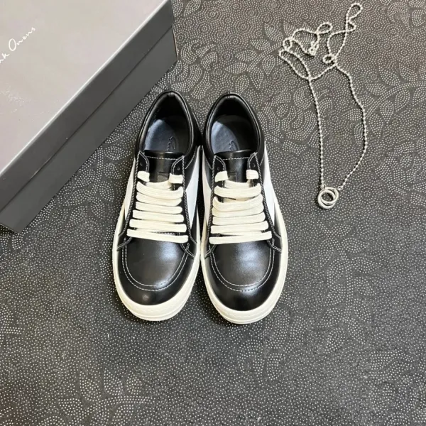 Rick Owens DRKSHDW Low-Top Canvas Sneakers Black/White - 11