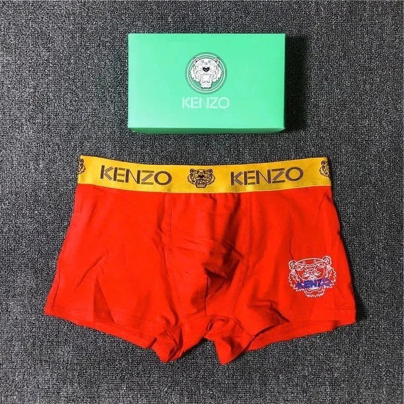 Kenzo Kenzo Red Boxer Briefs with Tiger Logo Red