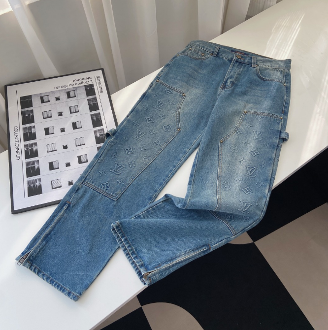 Embossed Logo Workwear Denim Jeans