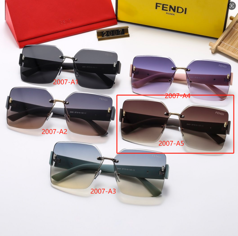 Fendi Eyewear 1924 square rimless sunglasses — 2007-A5