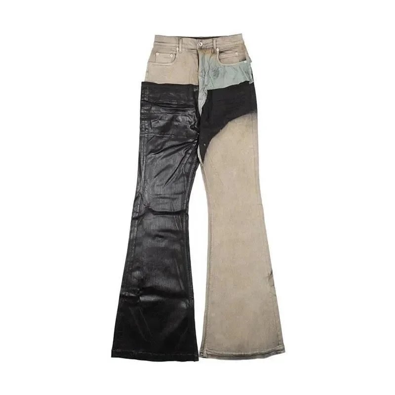 Rick Owens Rick Owens Split Panel Flare Jeans Black
