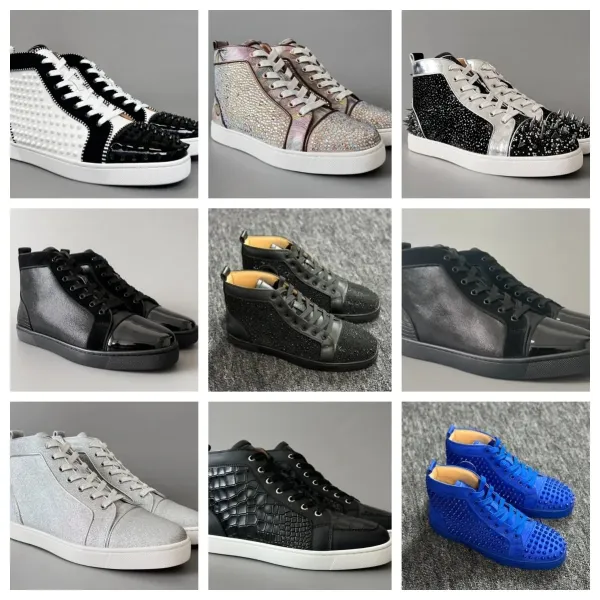 Christian Louboutin Louis Junior Spikes White High-Top Sneakers - 2