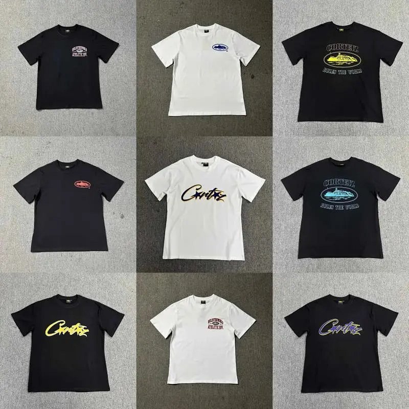 Corteiz Rules The World Blue Graphic T-Shirt Black product detail 2 in Litbuy spreadsheet finds