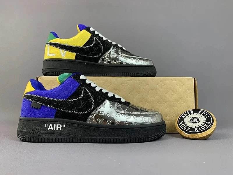Louis Vuitton Nike Air Force 1 Olive Green Monogram Sneakers